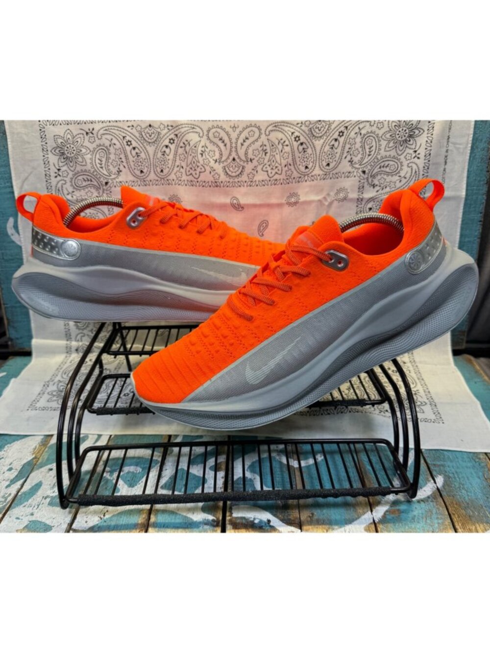 Nike ReactX Infinity Run Shoes Mens Sz 14 Orange Mesh Running HQ2934-800 Worn 1X